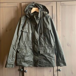 Banana Republic Hooded Waxed “Barbour” raincoat S